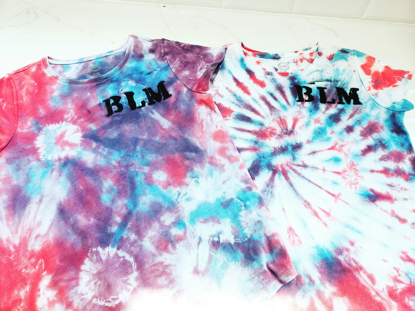 Tie-dyed BLM T-shirts